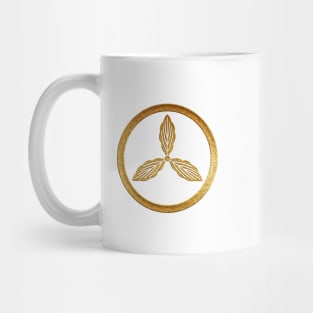 Gold Maruni Tosa Kashiwa Kamon Mug